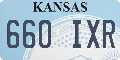 KS license plate 660IXR
