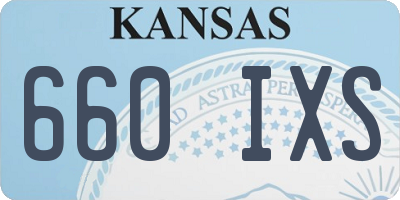 KS license plate 660IXS