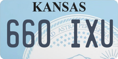 KS license plate 660IXU
