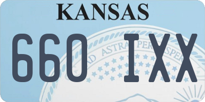 KS license plate 660IXX