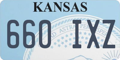 KS license plate 660IXZ