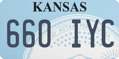 KS license plate 660IYC