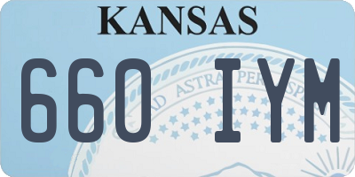 KS license plate 660IYM