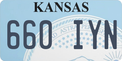 KS license plate 660IYN