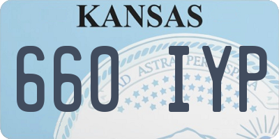 KS license plate 660IYP