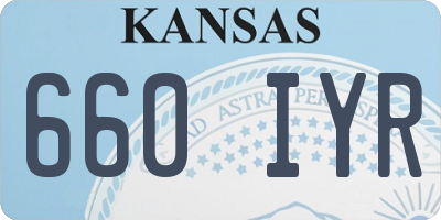 KS license plate 660IYR