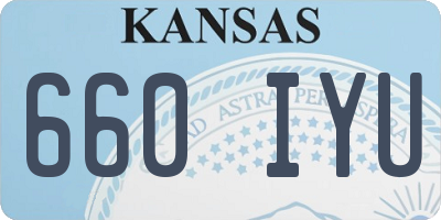 KS license plate 660IYU