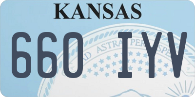 KS license plate 660IYV