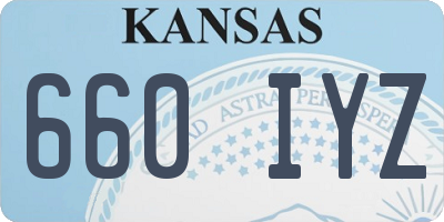 KS license plate 660IYZ
