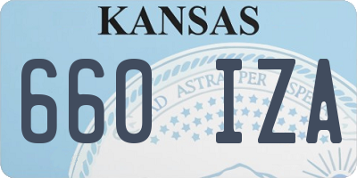 KS license plate 660IZA