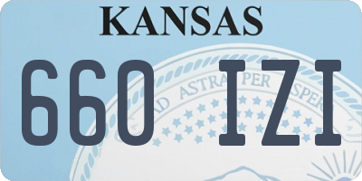 KS license plate 660IZI