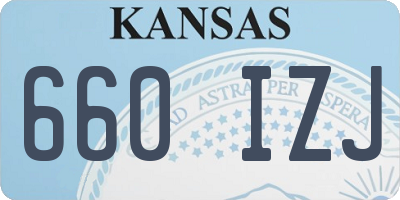 KS license plate 660IZJ