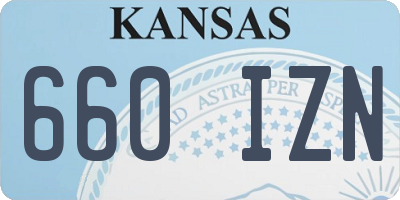KS license plate 660IZN