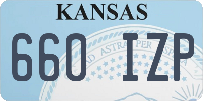 KS license plate 660IZP