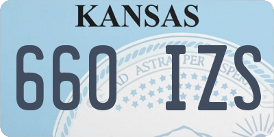 KS license plate 660IZS