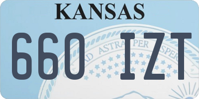 KS license plate 660IZT