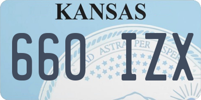 KS license plate 660IZX