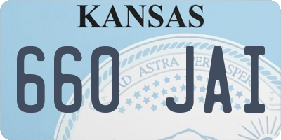 KS license plate 660JAI