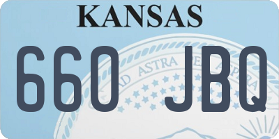 KS license plate 660JBQ