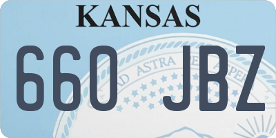 KS license plate 660JBZ