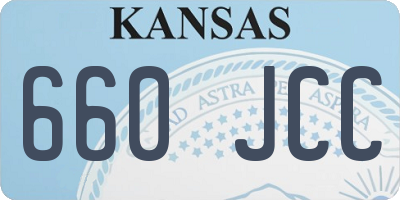 KS license plate 660JCC