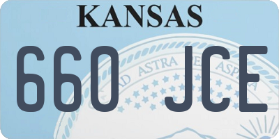 KS license plate 660JCE