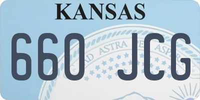 KS license plate 660JCG