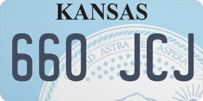 KS license plate 660JCJ