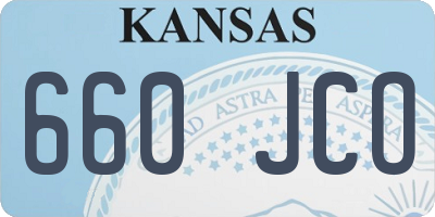 KS license plate 660JCO