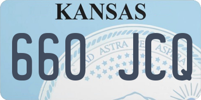 KS license plate 660JCQ