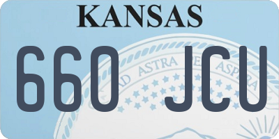 KS license plate 660JCU