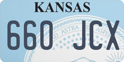 KS license plate 660JCX