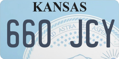 KS license plate 660JCY