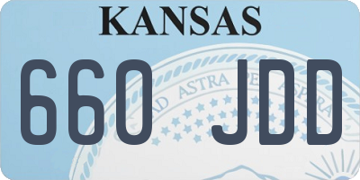 KS license plate 660JDD