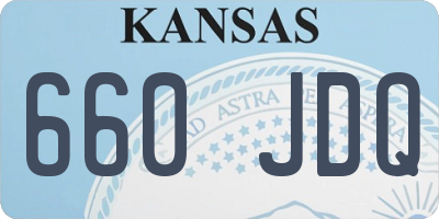 KS license plate 660JDQ