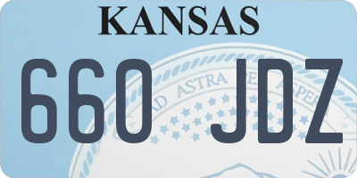 KS license plate 660JDZ