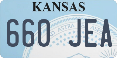 KS license plate 660JEA