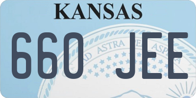 KS license plate 660JEE