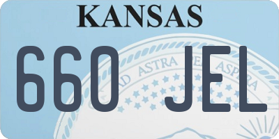 KS license plate 660JEL