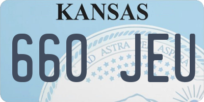 KS license plate 660JEU