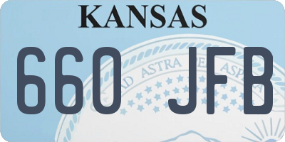 KS license plate 660JFB