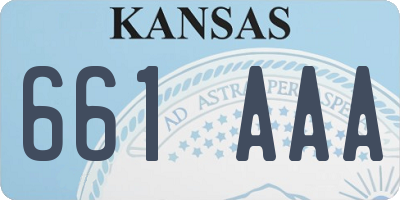 KS license plate 661AAA