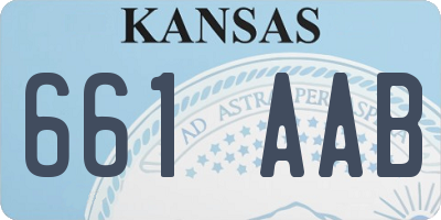 KS license plate 661AAB