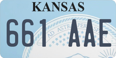 KS license plate 661AAE