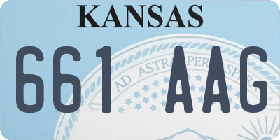 KS license plate 661AAG