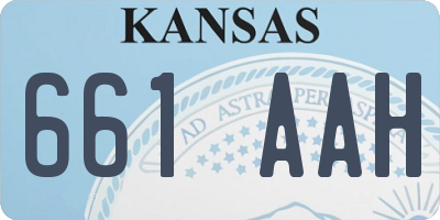 KS license plate 661AAH