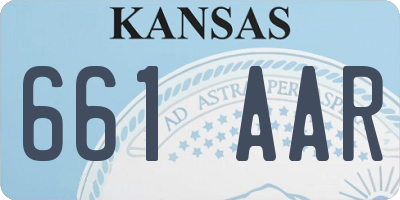 KS license plate 661AAR