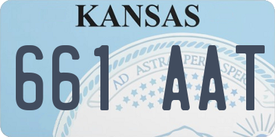 KS license plate 661AAT