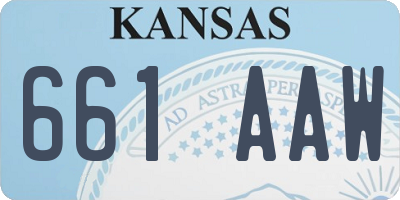 KS license plate 661AAW