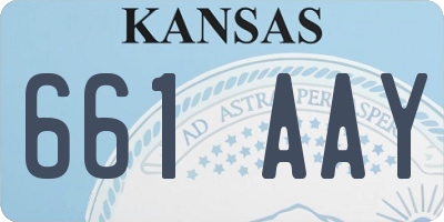 KS license plate 661AAY